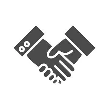Handshake Solid Icon Stock Illustration