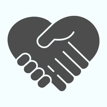 Handshake solid icon. One hand supported other vector illustration isolated on Stock Illustration