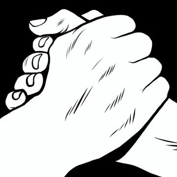 The handshake of solidarity hands Stock Illustration