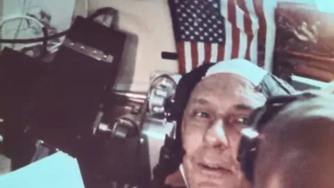 Handshake in Space Soyuz - Apollo, 1975. (115) Stock-Footage 237221953