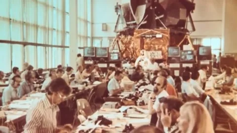 Handshake in Space Soyuz - Apollo, 1975. (91) Vídeo Stock 237229725
