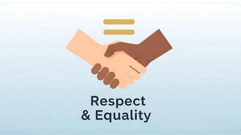 Handshake symbolizing respect and equality Stock Illustration