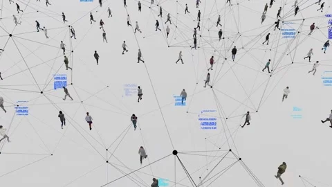 Handshake theory. It can be calculated that all the people in the frame know Stock Footage 242216664