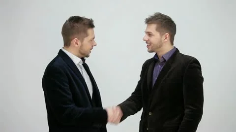 Handshake of two men Stock Footage 22222664