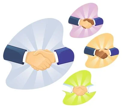 Handshake two men Stock Illustration