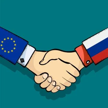 Handshake of two people 스톡 일러스트