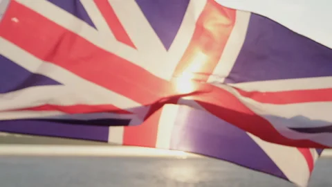 Handshake, UK flag. Stock Footage 137949960