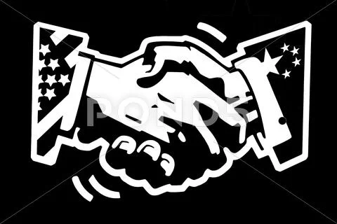 Handshake usa and china Stock Illustration
