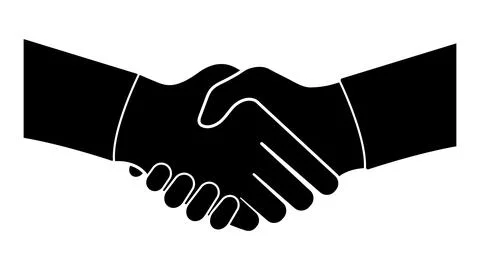 Handshake vector art design for graphic design elements. Stock Illustration