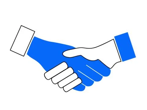 Handshake vector icon - business concept Illustrazione stock