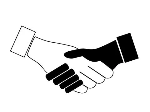 Handshake vector icon - business concept Stock Illustration