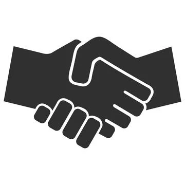 Handshake Vector Icon Flat Illustration Illustrazione stock