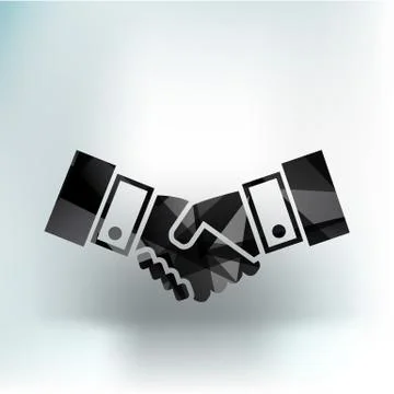 Handshake vector icon hake meeting business Stock Illustration