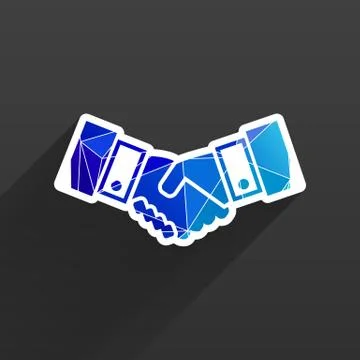 Handshake vector icon hake vector meeting business Stock Illustration