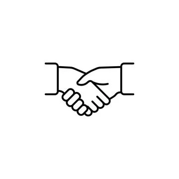 Handshake vector icon. Hand gesture icon line style イラスト素材