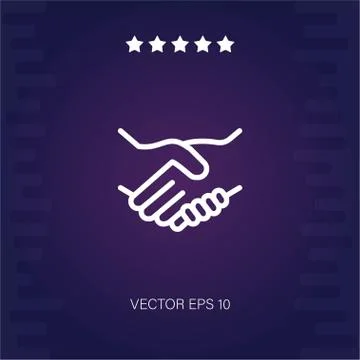 Handshake vector icon Stock Illustration