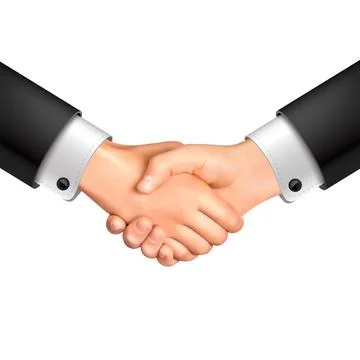 Handshake vector illustration isolated on white background Stock Illustration
