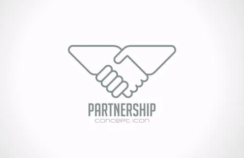 Handshake vector logo design template. sale, deal, trade theme. Stock Illustration