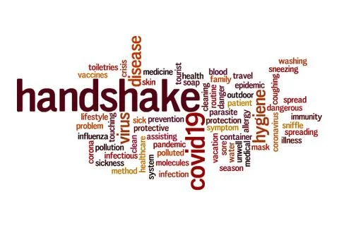 Handshake word cloud concept Illustrazione stock