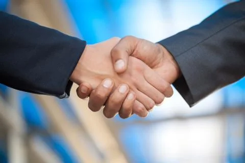 Handshake,blurry background Foto stock