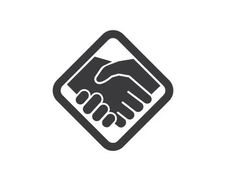 Handshaking logo vector icon of business agreement Stock Illustration