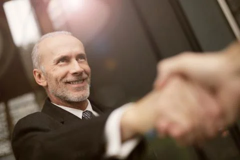 Handshaking Foto stock