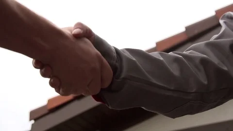 Handshaking in slow motion Stock Footage 71950628