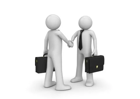 Handshaking two businessmen Stock Illustration