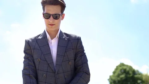 Handsme men standing in a ranch Stock Footage 118012862