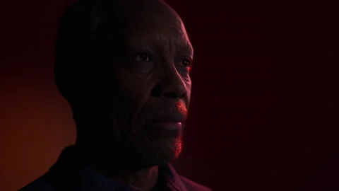 Handsome african black man studio portrait Stock Footage 207604142