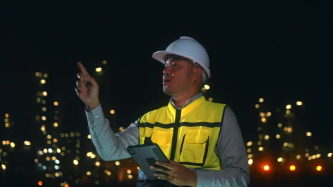 Handsome Asian man engineer working with digital tablet. Video stock 270461042