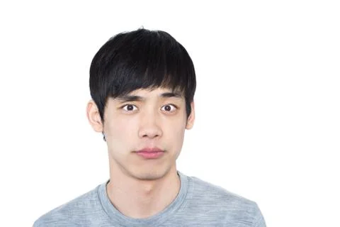 Handsome Asian man expression 스톡 사진