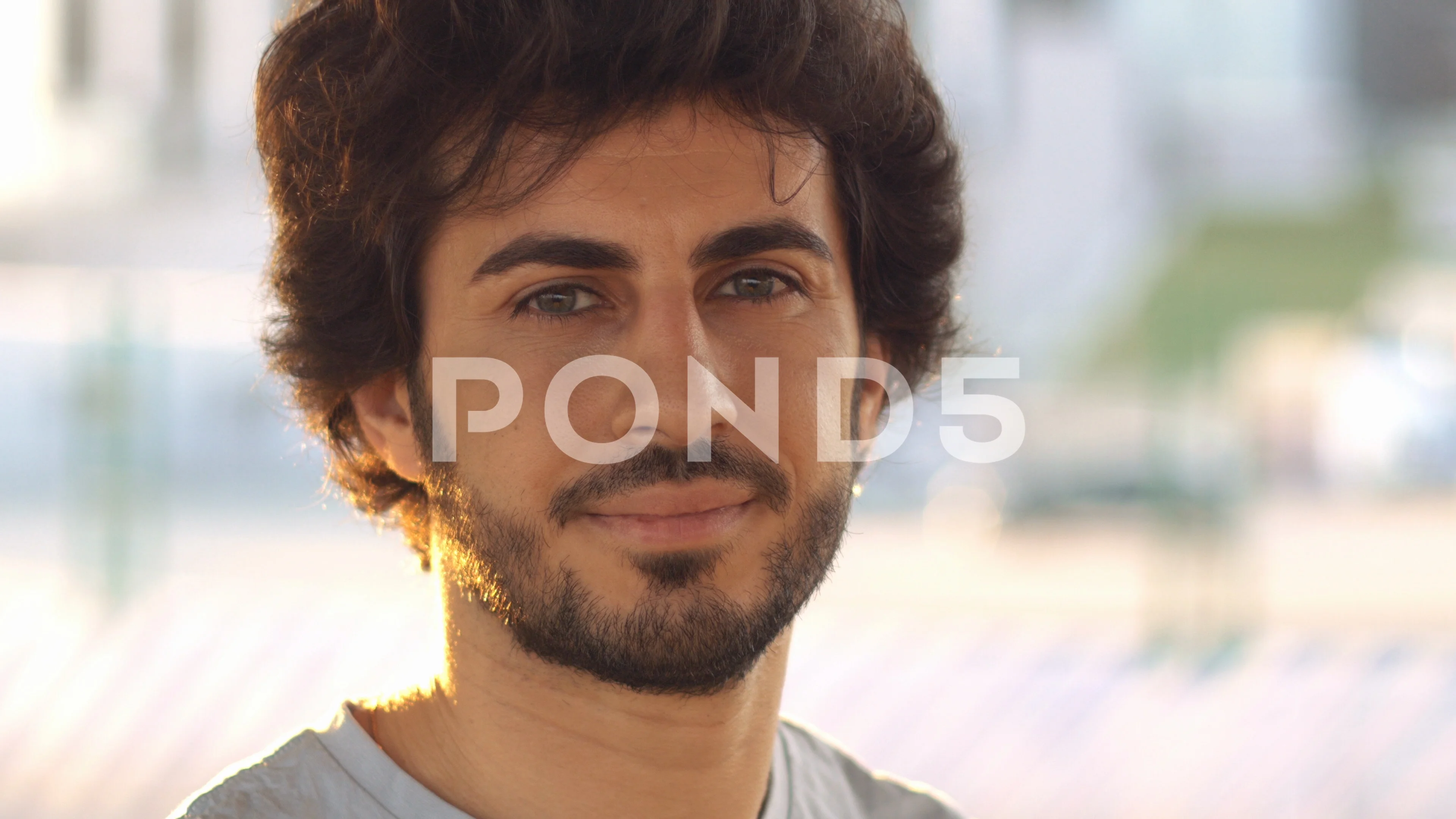 Handsome Attractive Arabic Man With Bear Stock Video Pond5