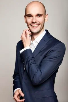 Handsome Bald Man Stock Photos