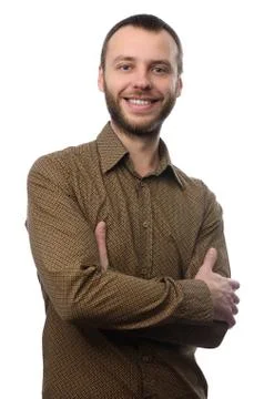 Handsome bearded guy Stock Photos