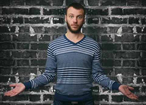 Handsome bearded man Stock Photos
