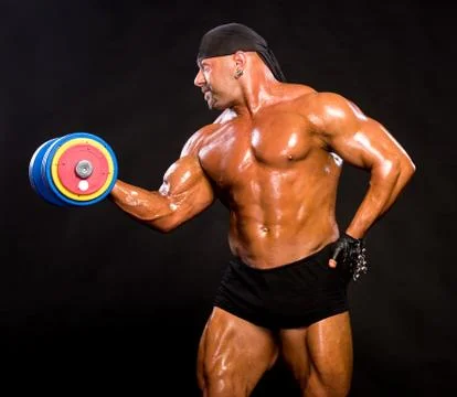 Handsome bodybuilder 库存照片