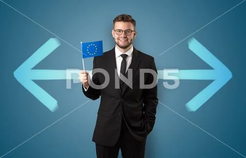 Handsome boy choosing target country Stock Photos