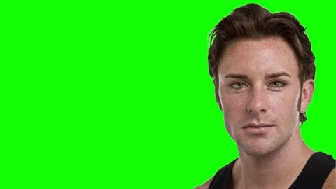 Handsome boy looking forward Stock Footage 120489134