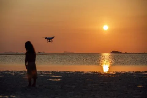 Handsome boy at sunset Stock Photos