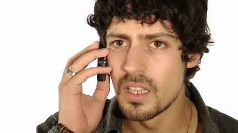 Handsome boy yelling at phone Video stock 28808995