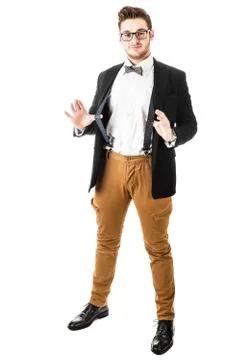 Handsome with braces Stock Photos