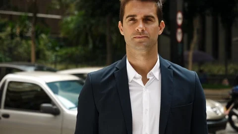 Handsome businessman Stock Footage 93874402