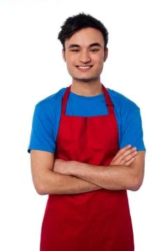 Handsome chef posing with arms crossed Stock Photos