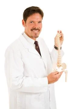 Handsome Chiropractor Isolated Stock Photos