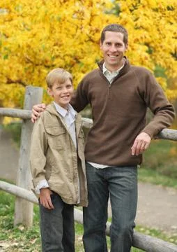 Handsome fall guys Stock Photos