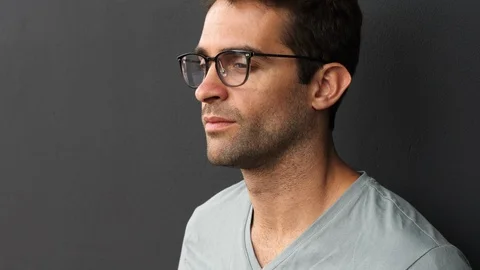 Handsome in glasses 스톡 동영상 93934561