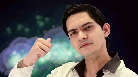 Handsome guy with Firework background, 4K ProRes Stock Footage 164637769