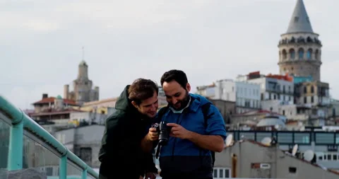 Handsome guy model is posing for a male photographer Stock-Footage 162027575