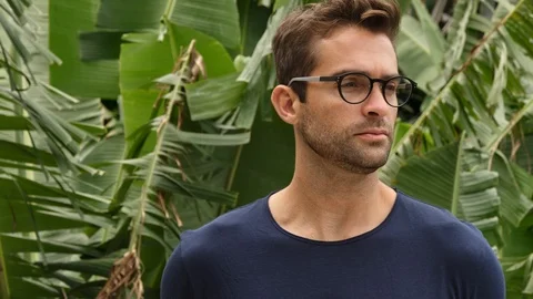 Handsome guy in specs Stock Footage 94019489